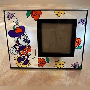 Disney Minnie Mouse Stained Glass 3 x 3 Colorful Floral Picture Photo Frame